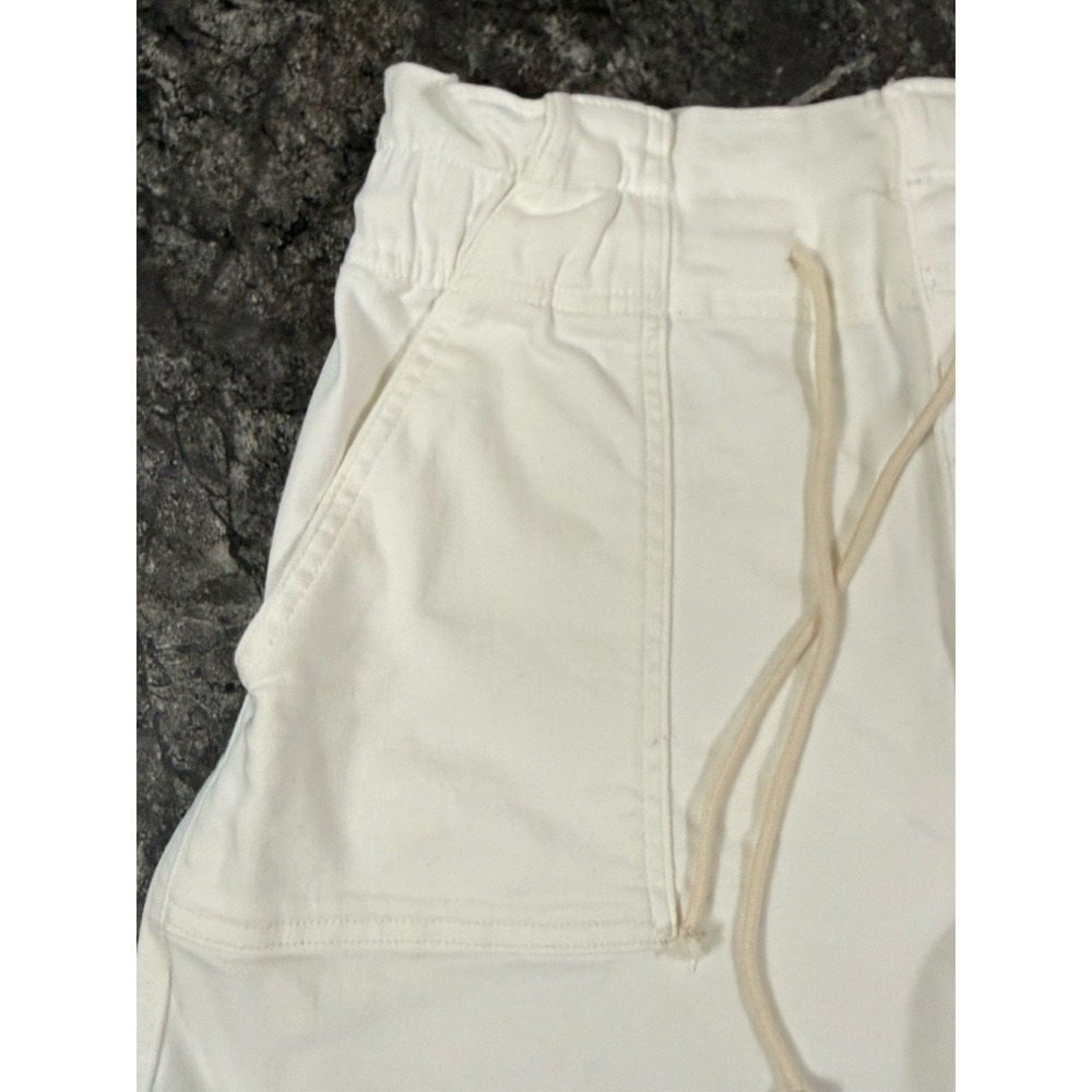 a.n.a Womens Highest Rise Paperbag Denim Shorts Patch Pockets 4" Inseam White 10 - Picture 4 of 13